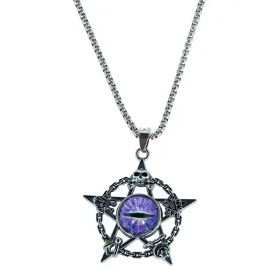 Halsband Demon Öga Lila