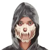 Halvmask Skelett - One size