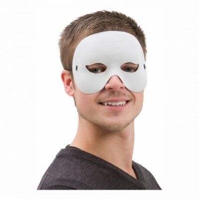 Halvmask Vit - One size