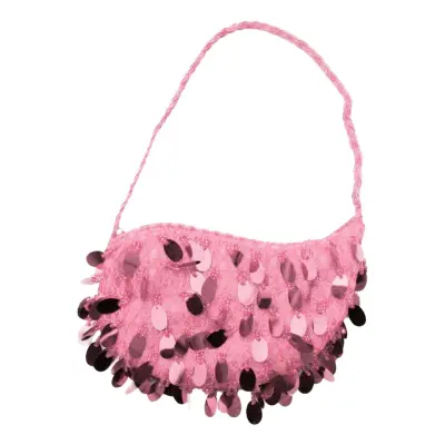 Handväska med Paljetter Rosa