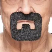 Hantverkare Mustasch Grå/Vit