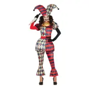 Harlequin Gycklare Dam Maskeraddräkt - Large