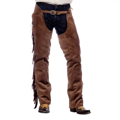 Autentiska Western Chaps Herr Bruna - 48