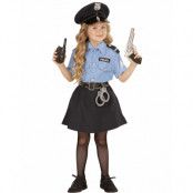 Blå Polisuniform för Flickor