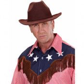 Brun Cowboy Hatt m/Snöre