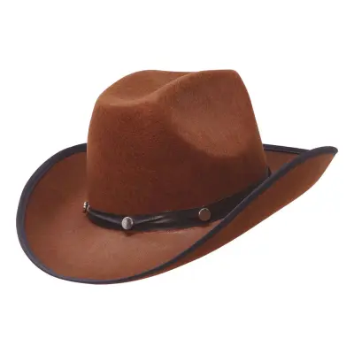 Brun Cowboyhatt - One size