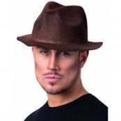 Brun Trilby-hatt med sliten och bränd look - Freddy Krueger-inspirerad hatt