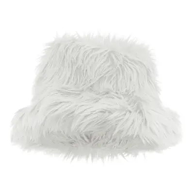 Bucket Hatt Fluffig Vit - One size