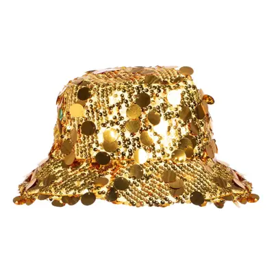 Bucket Hatt Paljetter Guld - One size