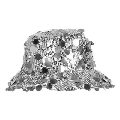 Bucket Hatt Paljetter Silver - One size