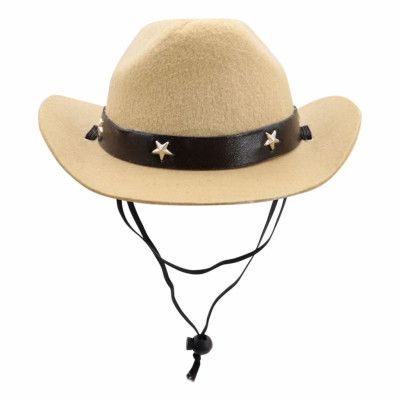 Cowboyhatt för Hund - Beige