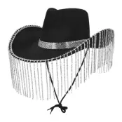 Cowboyhatt, showgirl svart