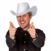 Cowboyhatt Vit - One size