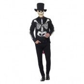 Day of thr Dead Skelett Kostym och Hatt , XL