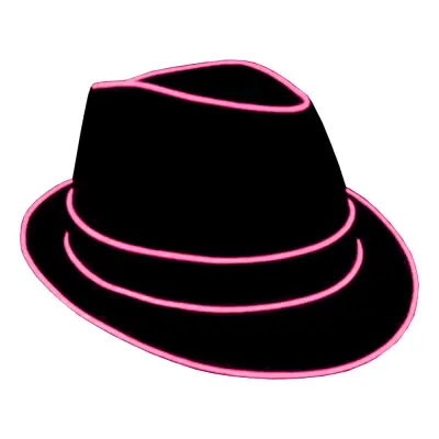 El Wire LED Hatt - Rosa