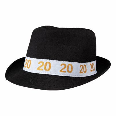 Fedorahatt Svart med Siffra 20 - One size