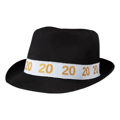 Fedorahatt Svart med Siffra 20 - One size