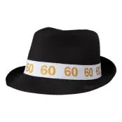 Fedorahatt Svart med Siffra 60 - One size