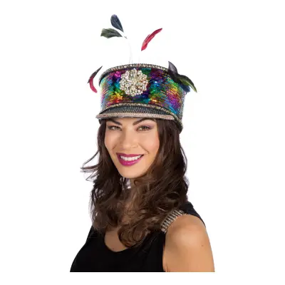 Festivalhatt Pride med Fjädrar - One size