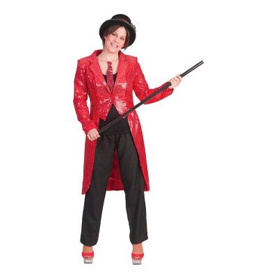 Glitterfrack Dam Röd - X-Large