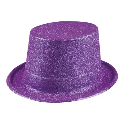 Glitterhatt Lila - One size