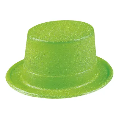 Glitterhatt Neongrön - One size