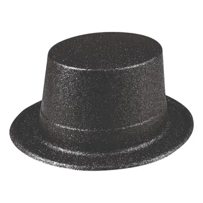 Glitterhatt Svart - One size
