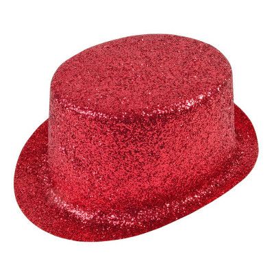 Glittrande Höghatt Röd - One size