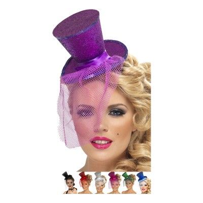 Glittrig Minihatt - Rosa