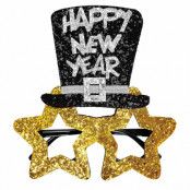 Guldiga Happy New Year Glasögon
