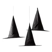 Hängande Dekorationer Häxhattar Svart - 3-pack