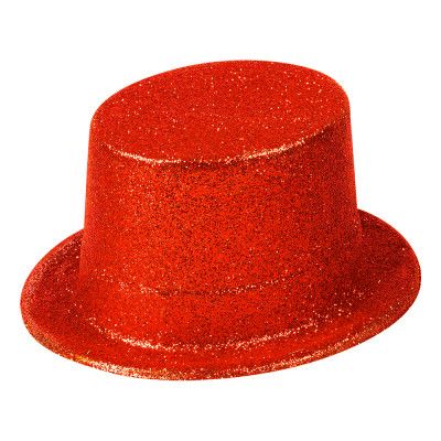 Höghatt Glitter Röd - One size