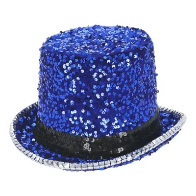 Höghatt med Paljetter Blå - One size