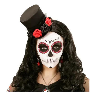 Höghatt Mini med Tyll och Rosor - One size