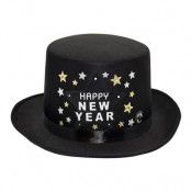 Hatt Happy New Year Svart - One size