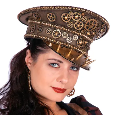 Hatt Steampunk Deluxe Guld - One size