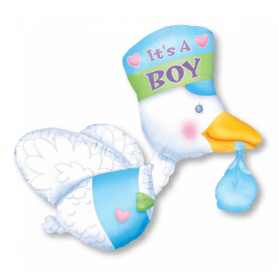 Heliumballong Stork It's A Boy