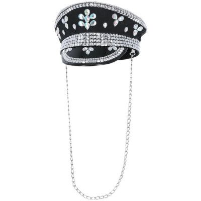 Kaptenshatt Med Paljetter Svart