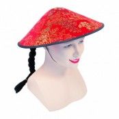 Kinesisk Hatt med Fläta