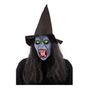 Läskig Häxmask med Hatt - One size