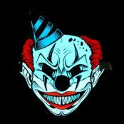 LED Mask Läskig Clown med Hatt