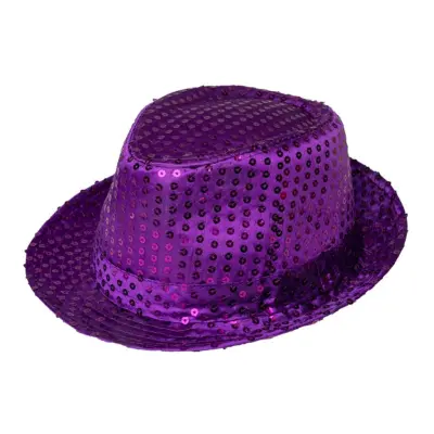 Lila Paljetthatt - One size