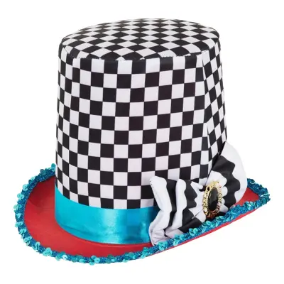 Mad Hatter Schackrutig Hatt - One size