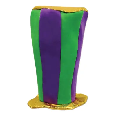 Mardi Gras Extra Hög Hatt - One size
