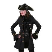 Medeltida Kappa Dam Svart Deluxe - X-Small