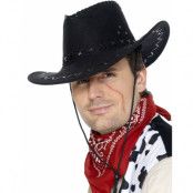 Mocka Svart Cowboy Hatt