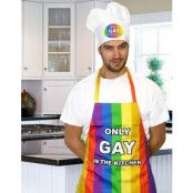 Only Gay in the Kitchen - Förkläde och kockmössa