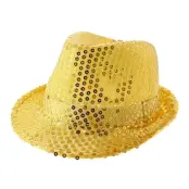 Paljetthatt Gangster Guld - One size