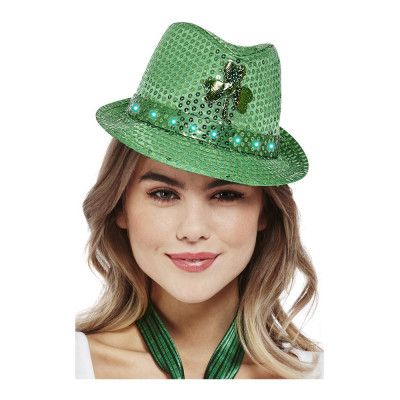 Paljetthatt St Patricks Day Grön - One size