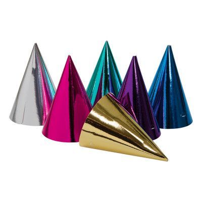 Partyhatt Metallic Flerfärgad - 6-pack